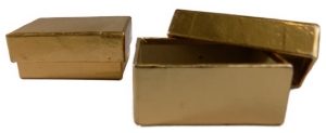 CF115  GOLD OBLONG BOX 12PK size 60x35mm Papier Mache
