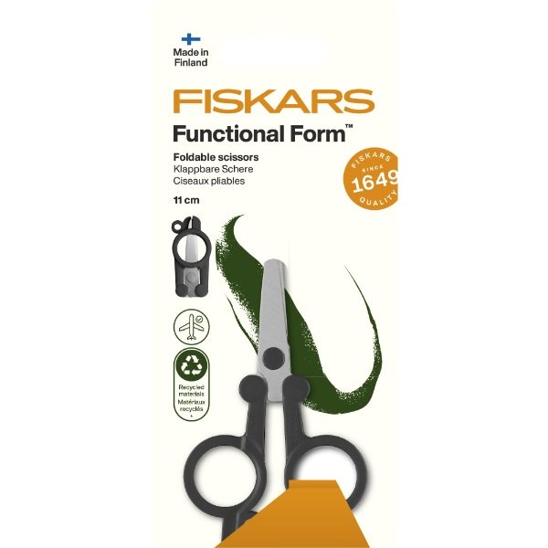 1075352  FISKARS FUNCTIONAL FORM FOLDABLE SCISSORS 11CM