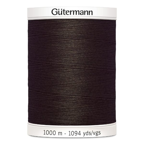 701939-696  GUTERMANN SEW ALL THREAD 1000M 696 DARK BROWN