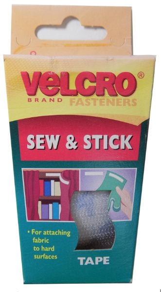 V60255  **VELCRO HOOP AND LOOP SEW/STICK 20MM X 50CM WHITE