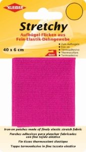 300-11 KLEIBER STRETCHY IRON ON PATCH 1 PIECE 40CM X 6CM COL11 PINK