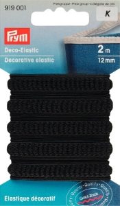 P919001 - **Deco-Elastic 12 mm black x 2mtr