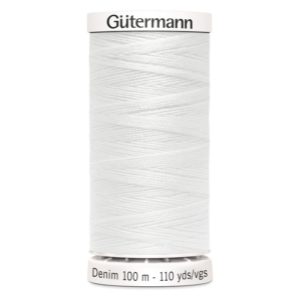 700160-1016 - GUTERMANN DENIM THREAD 100M 1016 WHITE