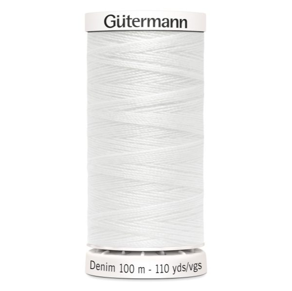 700160-1016 - GUTERMANN DENIM THREAD 100M 1016 WHITE