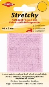 300-09 KLEIBER STRETCHY IRON ON PATCH 1 PIECE 40CM X 6CM COL9 PINK