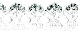 L435SLV-40 - KNITTING IN EYELET LACE 18MM SILVER/WHITE